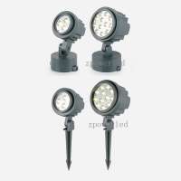 Aluminum housing 12v park garden spike light 3*3w outdoor led garden lamp